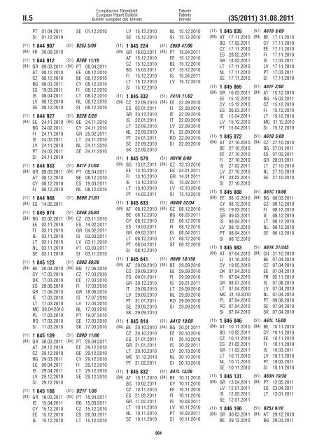 Bulletin 2011/35 - European Patent Office