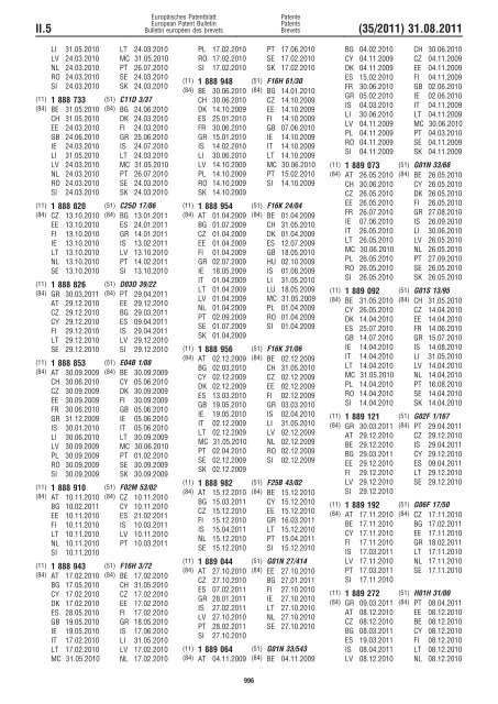 Bulletin 2011/35 - European Patent Office