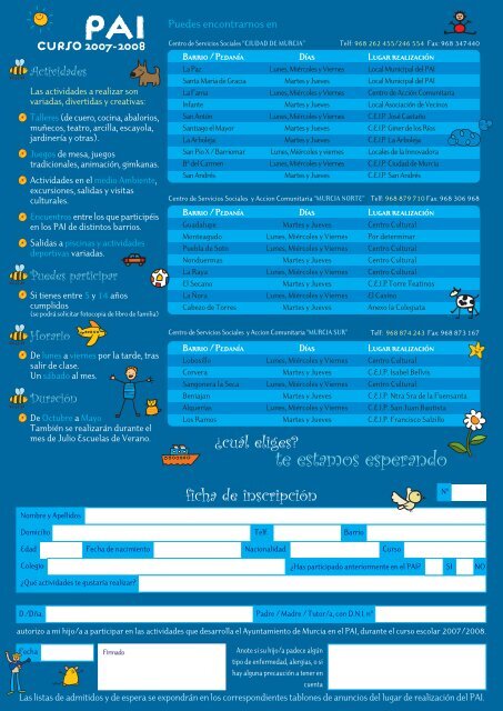 folleto en formato PDF - Ayuntamiento de Murcia