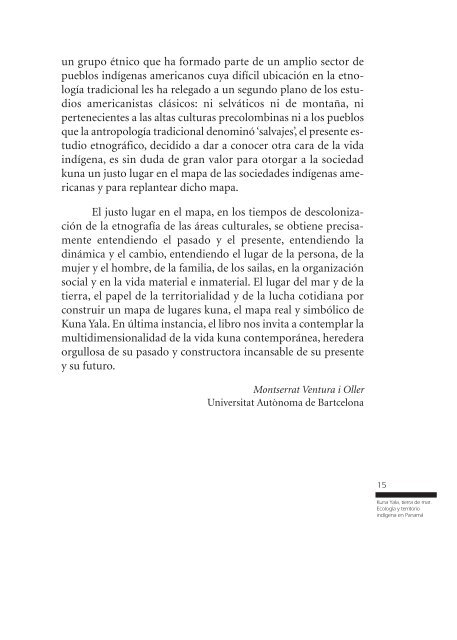 Kuna Yala, tierra de mar. Ecología y territorio indígena en Panamá