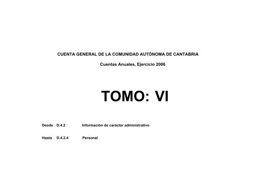 TOMO: VI - Gobierno de Cantabria