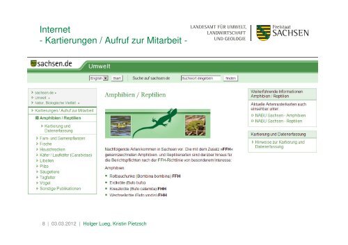 Zwischenbericht zum Amphibien-Präsenzmonitoring in Sachsen