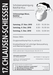 Chlausenschiessen 2010 - Schützenverein Balsthal-Klus