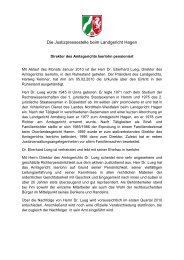 Dr. Lueg Direktor des Amtsgerichts Iserlohn pensioniert.