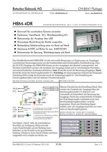 HBM-4AU - Bettschen Elektronik AG