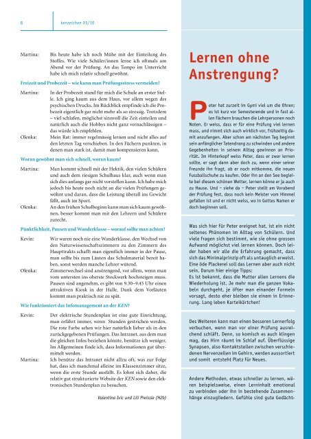 kenzeichen 3'10 - Kantonsschule Enge