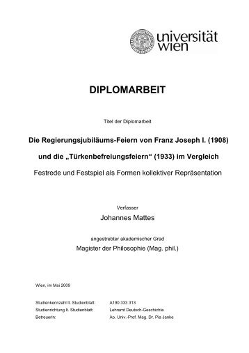 Die Regierungsjubiläums-Feiern von Franz Joseph I. - Institut für ...