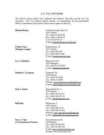 Tax Advisors (pdf) - Germany