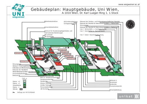 Gebäudeplan: Hauptgebäude, Uni Wien, - unibrennt