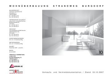 wohnüberbauung strandweg burgdorf - Herrmann Immobilien AG