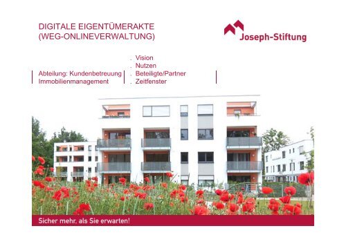 DIGITALE EIGENTÜMERAKTE (WEG ... - Joseph-Stiftung