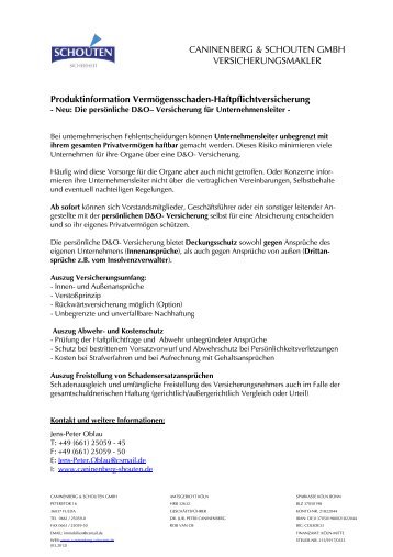 PDF-Formular - Caninenberg und Schouten GmbH
