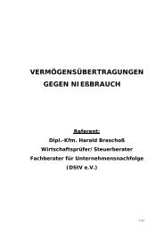 VERMÖGENSÜBERTRAGUNGEN GEGEN NIEßBRAUCH - Bwlc.de