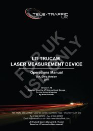 LTI TRUCAM LASER MEASUREMENT DEVICE - Tele-Traffic