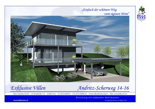 Exklusive Villen Andritz-Scherweg 14-16 - Bella Casa Bau GmbH