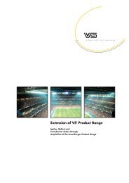 Extension of VS' Product Range - VOSSLOH SCHWABE