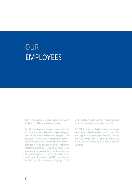 AnnuAl RepoRt 2011 - Hellmann Worldwide Logistics