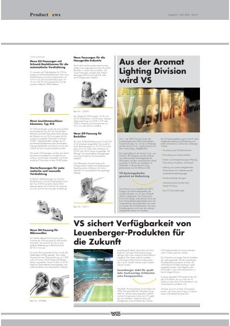 Product News 2006 - Vossloh