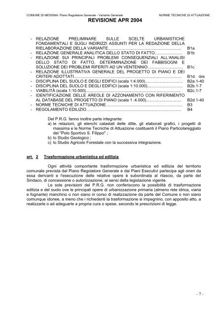 COMUNE DI MESSINA - Università degli Studi di Messina