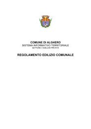 REGOLAMENTO EDILIZIO COMUNALE - Comune di Alghero