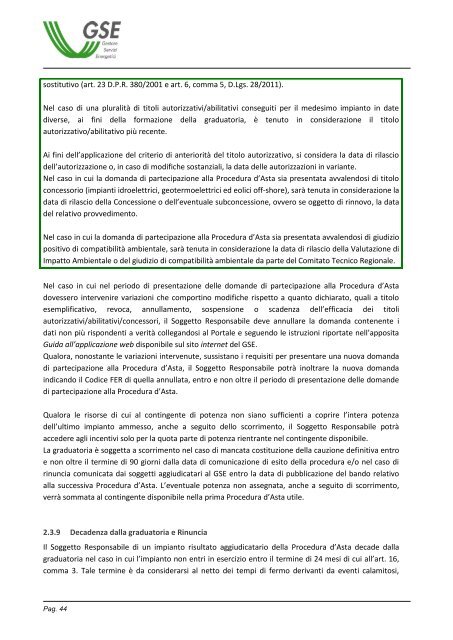 Incentivazione della produzione di energia elettrica da ... - Gse