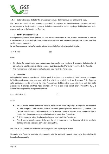 Incentivazione della produzione di energia elettrica da ... - Gse