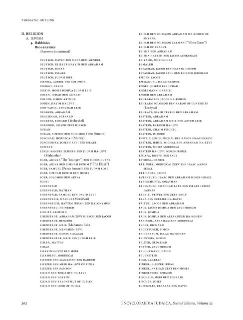 Introduction to the Thematic Outline - Wisdom In Torah