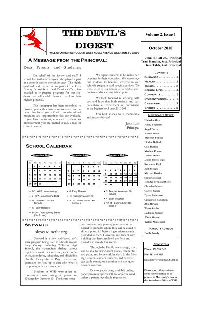 THE DEVIL'S DIGEST - Williston High School