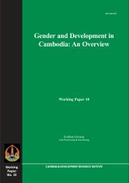 10. Gender and Development in Cambodia: An Overview - CDRI