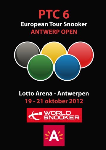 European Tour Snooker ANTWERP OPEN Lotto Arena ... - VSF