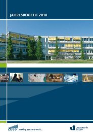 JAHRESBERICHT 2010 - im ZESS - Universität Siegen