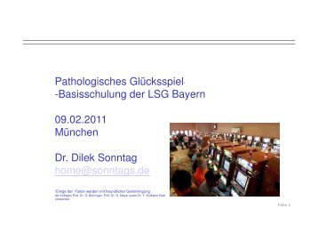 Glücksspiel - Landesstelle Glücksspielsucht Bayern