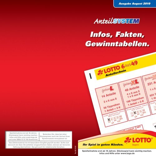 Infos Fakten Gewinntabellen Lotto Bayern