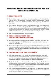 Amtliche Teilnahmebedingungen Oddset Lotto Bayern