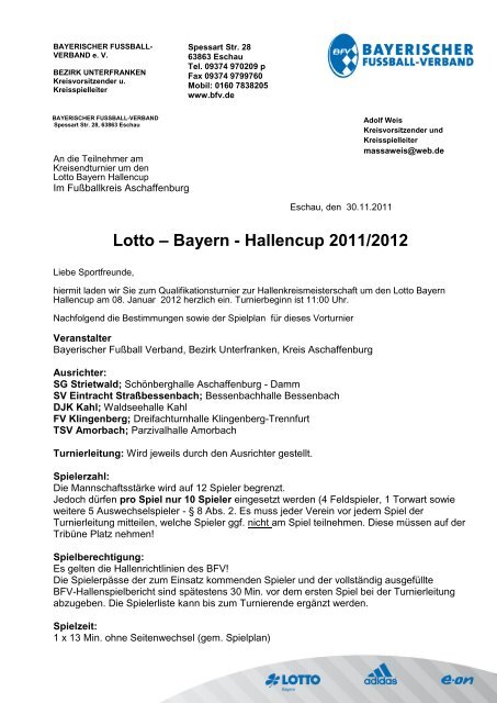 Lotto – Bayern - Hallencup 2011/2012 - TuS Leider