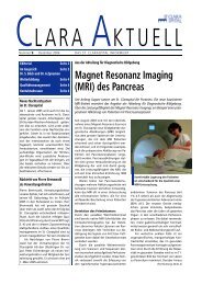 Magnet Resonanz Imaging (MRI) des Pancreas - Claraspital