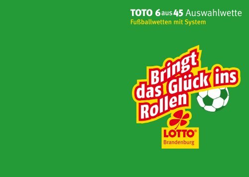 TOTO 6aus45 Auswahlwette - Lotto Brandenburg