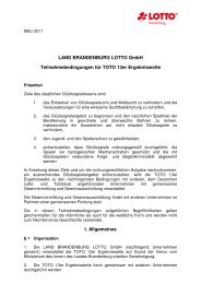 TOTO 13er Ergebniswette - Lotto Brandenburg