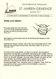 Gemeindebrief September 2012 - St. Marien