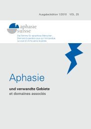 Konzepte und Kontroversen «L'apraxie de la parole - Aphasie Suisse