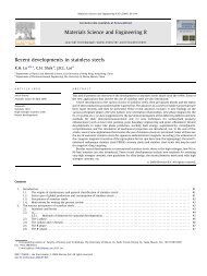 Recent developments in stainless steels Materials Science ... - damec