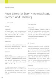 Neue Literatur über Niedersachsen, Bremen und Hamburg