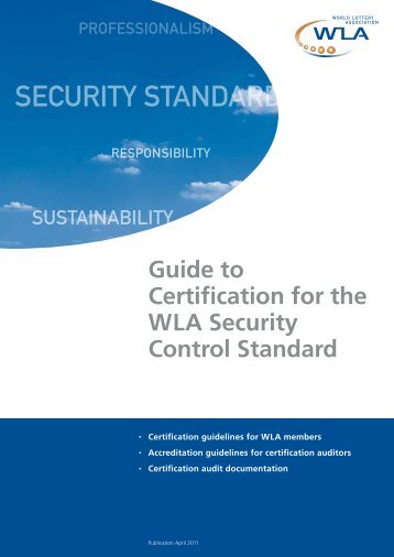 SECURITY STANDARD - World Lottery Association