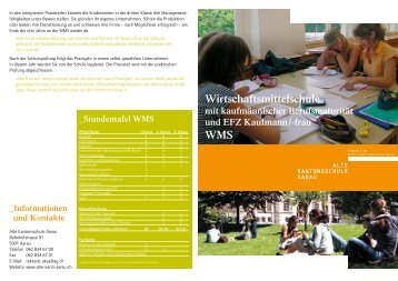 Wirtschaftsmittelschule WMS - Alte Kantonsschule Aarau