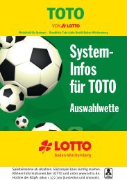 System-Infos für TOTO Auswahltipp - Lotto