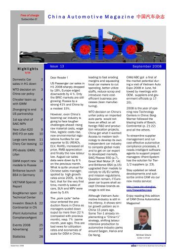 C hina A utomotive M agazine 中国汽车杂志 - abc Shanghai