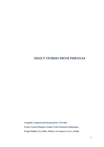 SELECT STORIES FROM PURANAS - Shri Kanchi Kamakoti Peetham