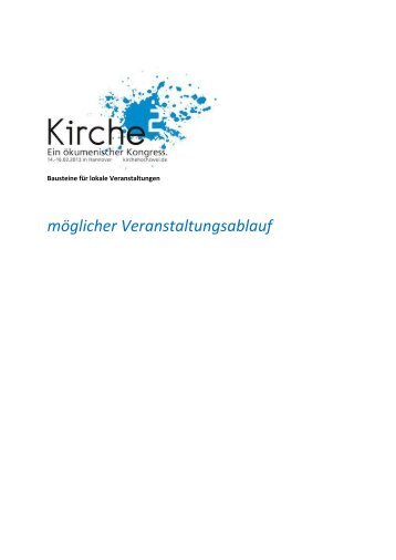 Kirche² lokal – Veranstaltungsablauf (PDF) - Kirche hoch zwei ...
