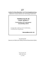 Mobilisierung für die Lokale Agenda 21, Zwischenbilanz der ... - IZT