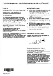 Card Authentication Kit (B) Bedienungsanleitung (Deutsch) - Kyocera
